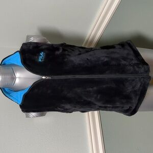 Double sided vest Fila sport with zipper and two pockets on both sides. Size M.